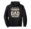 Farmer Trade Dad Heart Tractor Hoodie - Minimalist Print Unisex - T-Shirt, Sweatshirt, Hoodie