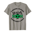 Mom Stressed Blessed Sometimes Mess Soccer T-Shirt - Trendy Graphic Unisex - T-Shirt, Sweatshirt, Hoodie