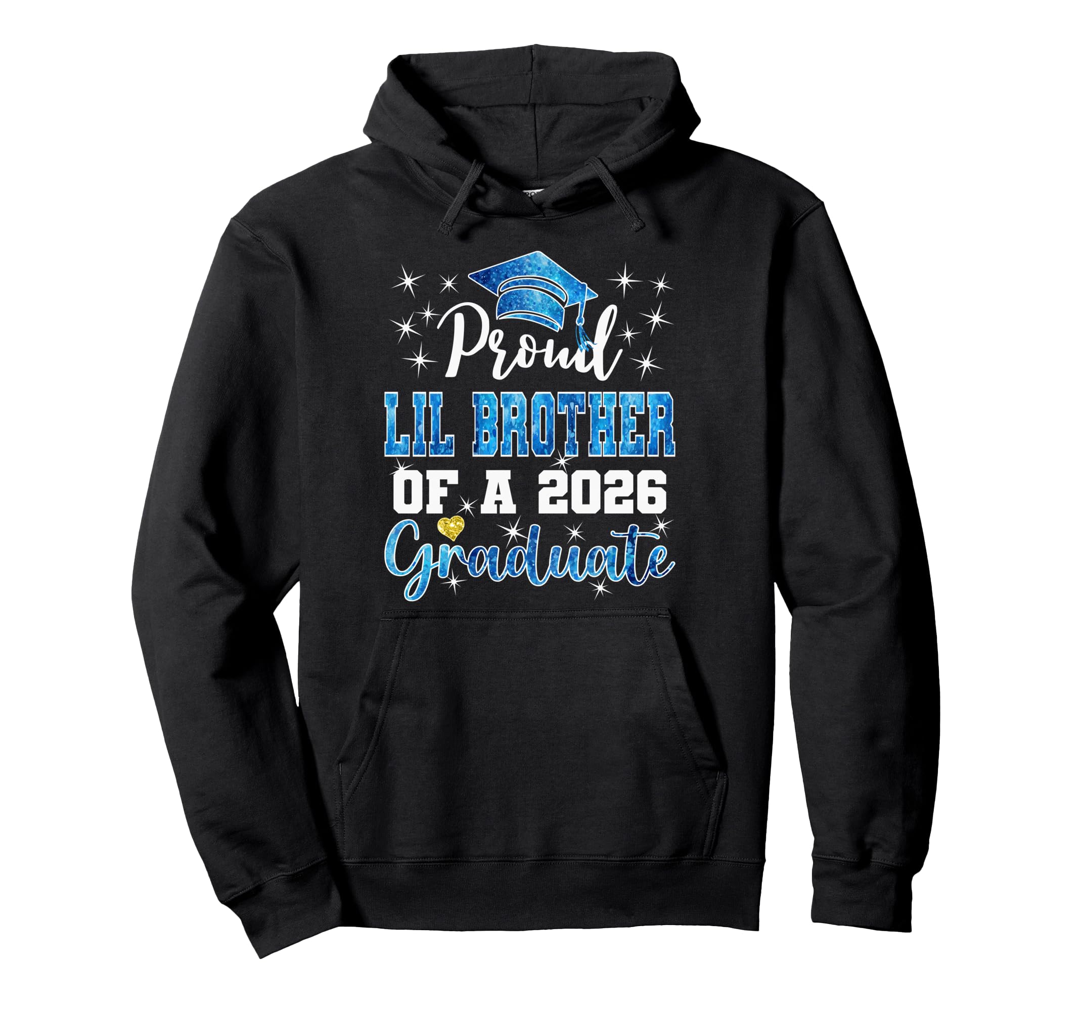 Super Proud Little Brother 2026 Graduate Hoodie - Trendy Graphic Unisex - T-Shirt, Sweatshirt, Hoodie
