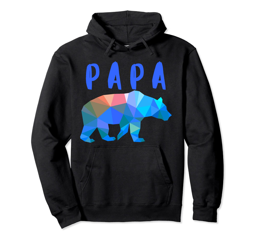 Geometric Papa Bear Minimalist Animal Hoodie - Streetwear Style Unisex - T-Shirt, Sweatshirt, Hoodie