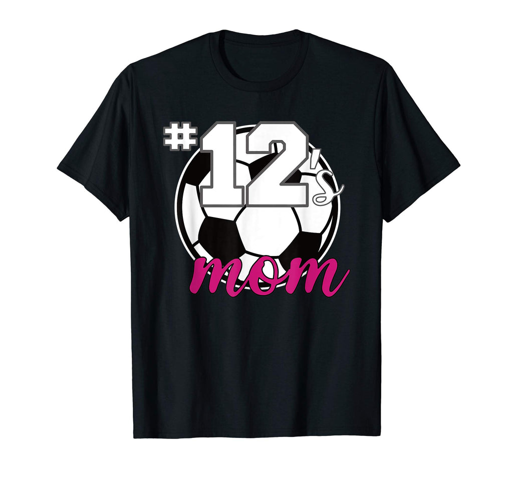 Soccer Mom 12S Mom Number 12 Soccer T-Shirt - Novelty Apparel for Adults - T-Shirt, Sweatshirt, Hoodie