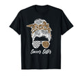 Soccer Sister Messy Bun Sister Soccer T-Shirt - Trendy Graphic for Adults - T-Shirt, Sweatshirt, Hoodie
