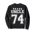 Number 74 Custom Proud Soccer Futbol Sweatshirt - Minimalist Print Unisex - T-Shirt, Sweatshirt, Hoodie