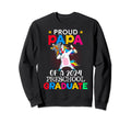 Proud Papa 2024 Preschool Graduate Dad Sweatshirt - Unique Graphic Unisex - T-Shirt, Sweatshirt, Hoodie