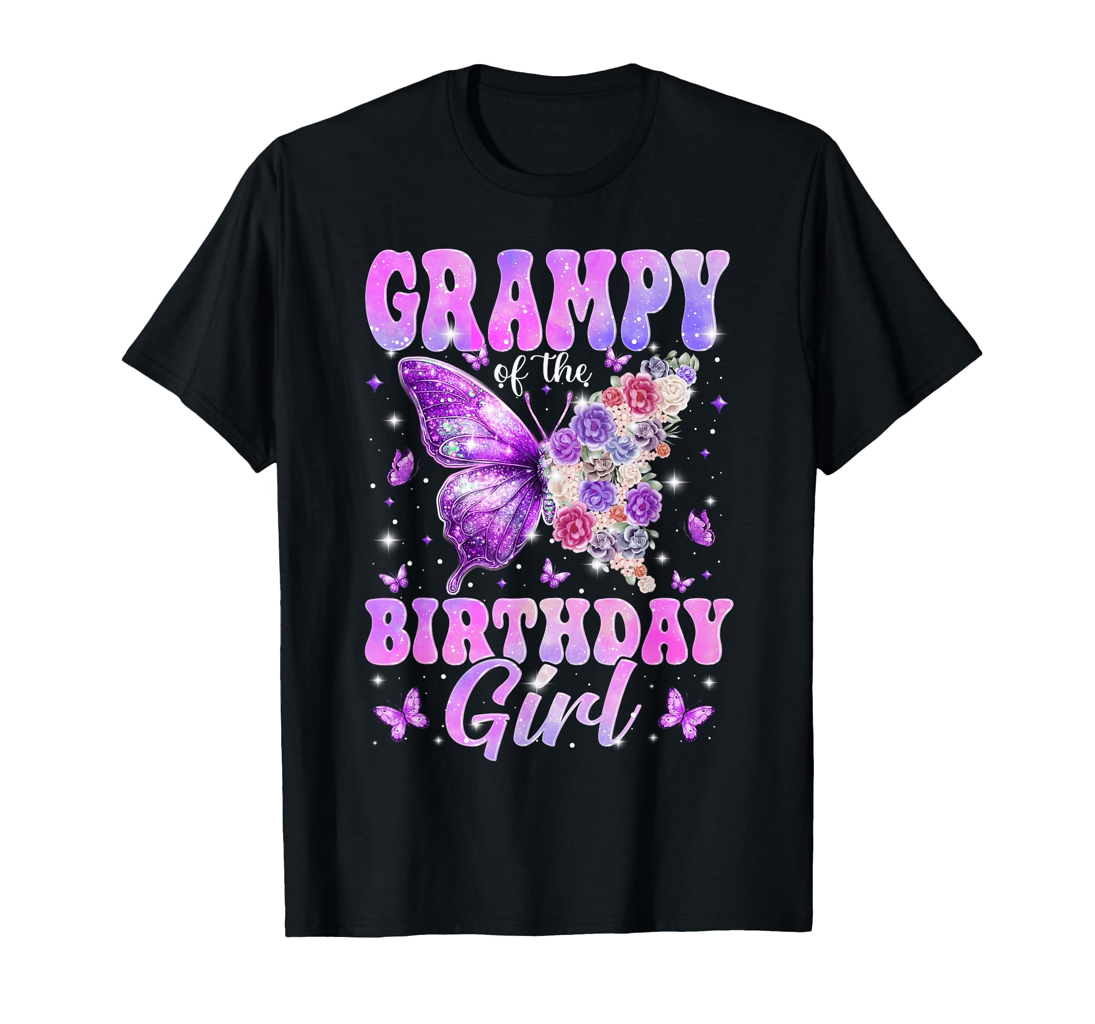 Grampy Birthday Butterfly Family T-Shirt - Trendy Graphic Men Women - T-Shirt, Sweatshirt, Hoodie