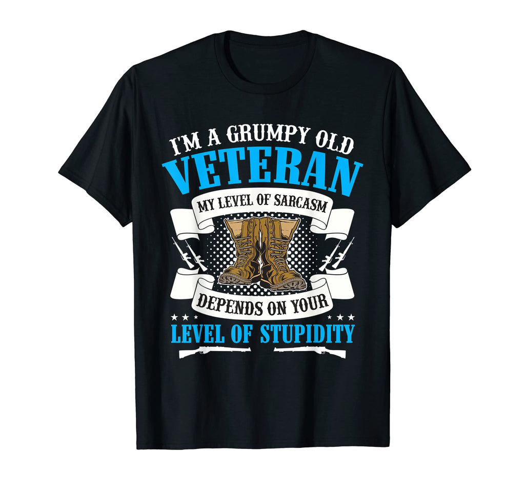 Grumpy Old Veteran Army Us Patriot T-Shirt - Novelty Apparel Men Women - T-Shirt, Sweatshirt, Hoodie