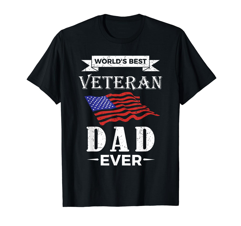Worlds Best Veteran Dad Ever T-Shirt - Graphic Print Unisex - T-Shirt, Sweatshirt, Hoodie