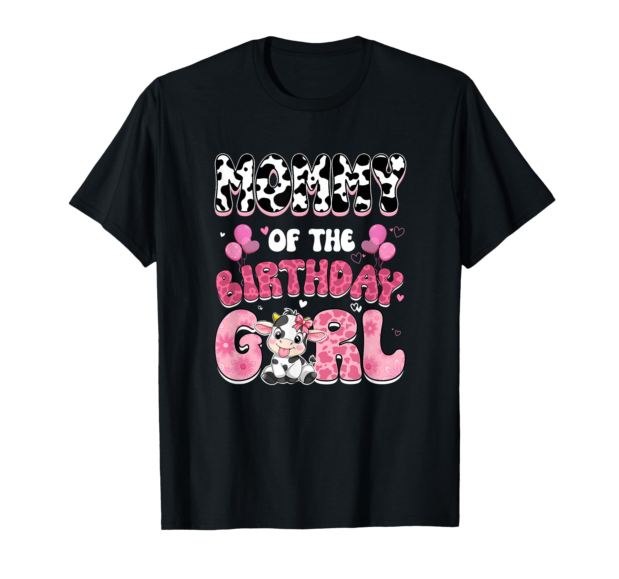 Mommy Birthday Cow Farm Family 1St T-Shirt - Trendy Graphic for Adults - T-Shirt, Sweatshirt, Hoodie
