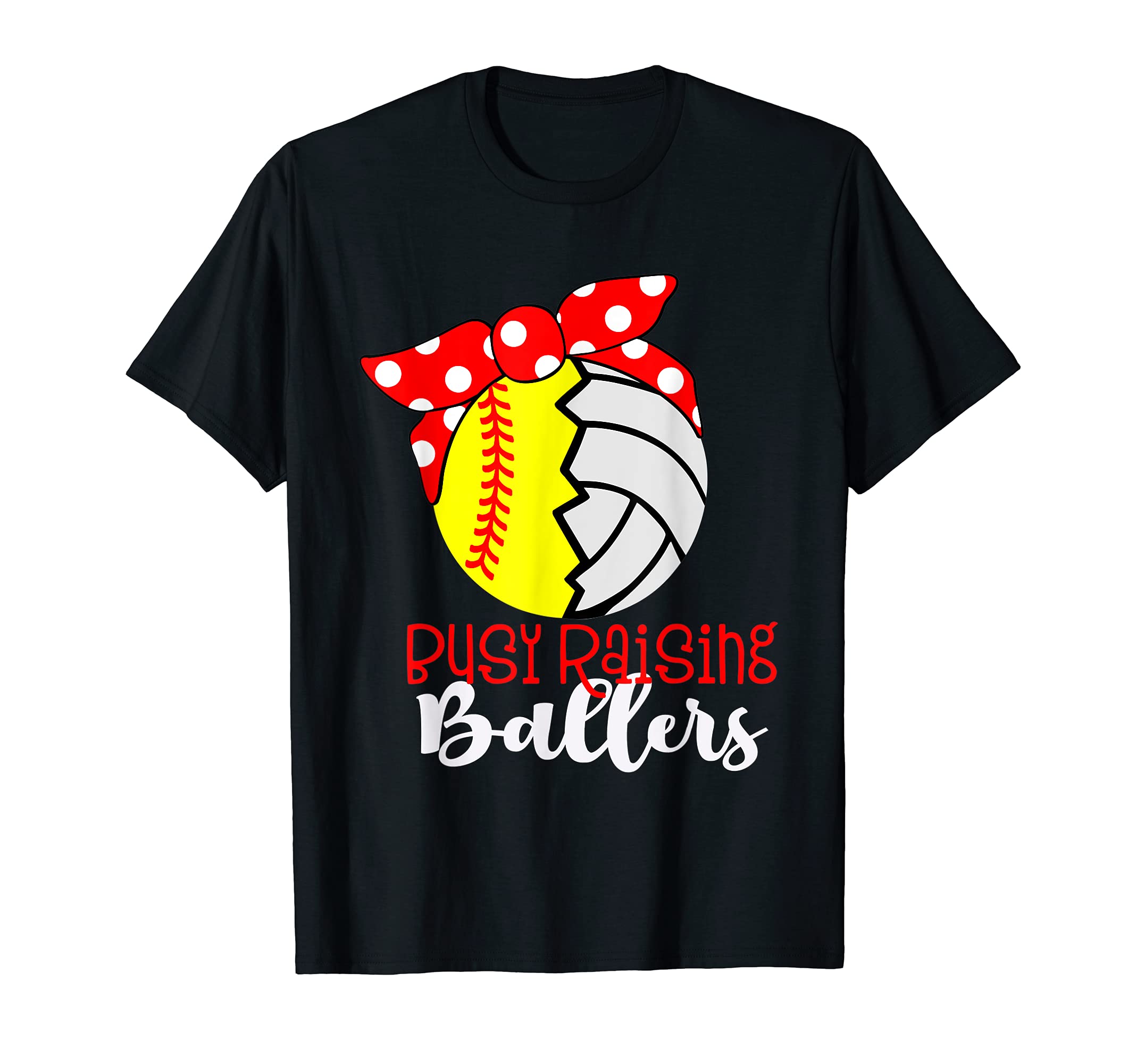 Busy Raising Ballers Softball Baseball T-Shirt - Minimalist Print Unisex - T-Shirt, Sweatshirt, Hoodie