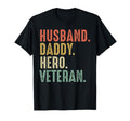 Husband Daddy Hero Veteran Veteran Dad T-Shirt - Graphic Print for Adults - T-Shirt, Sweatshirt, Hoodie