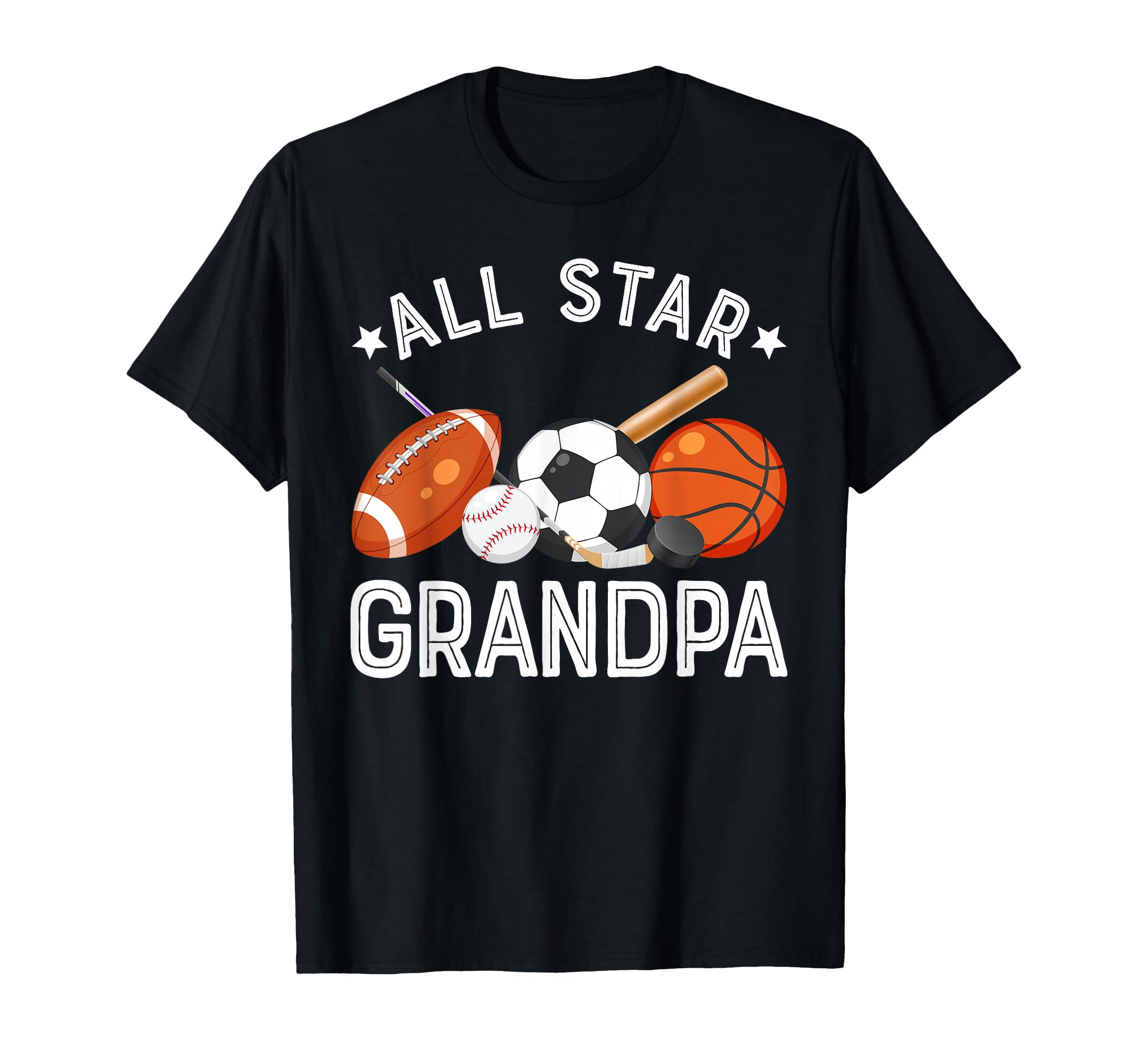 All Star Grandpa Birthday T-Shirt - Casual Everyday Wear Men Women - T-Shirt, Sweatshirt, Hoodie