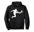 Soccer Striker Silhouette Hoodie - Fun Novelty Design for Adults - T-Shirt, Sweatshirt, Hoodie