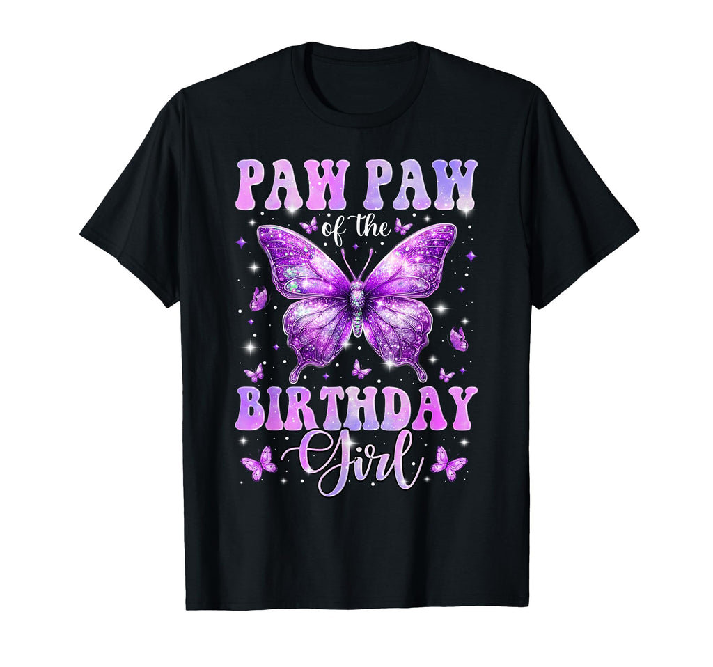 Paw Paw Birthday Butterfly Family T-Shirt - Custom Art Print Men Women - T-Shirt, Sweatshirt, Hoodie