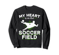 Soccer Game Day My Heart Is That Soccer Sweatshirt - Trendy Graphic Unisex - T-Shirt, Sweatshirt, Hoodie