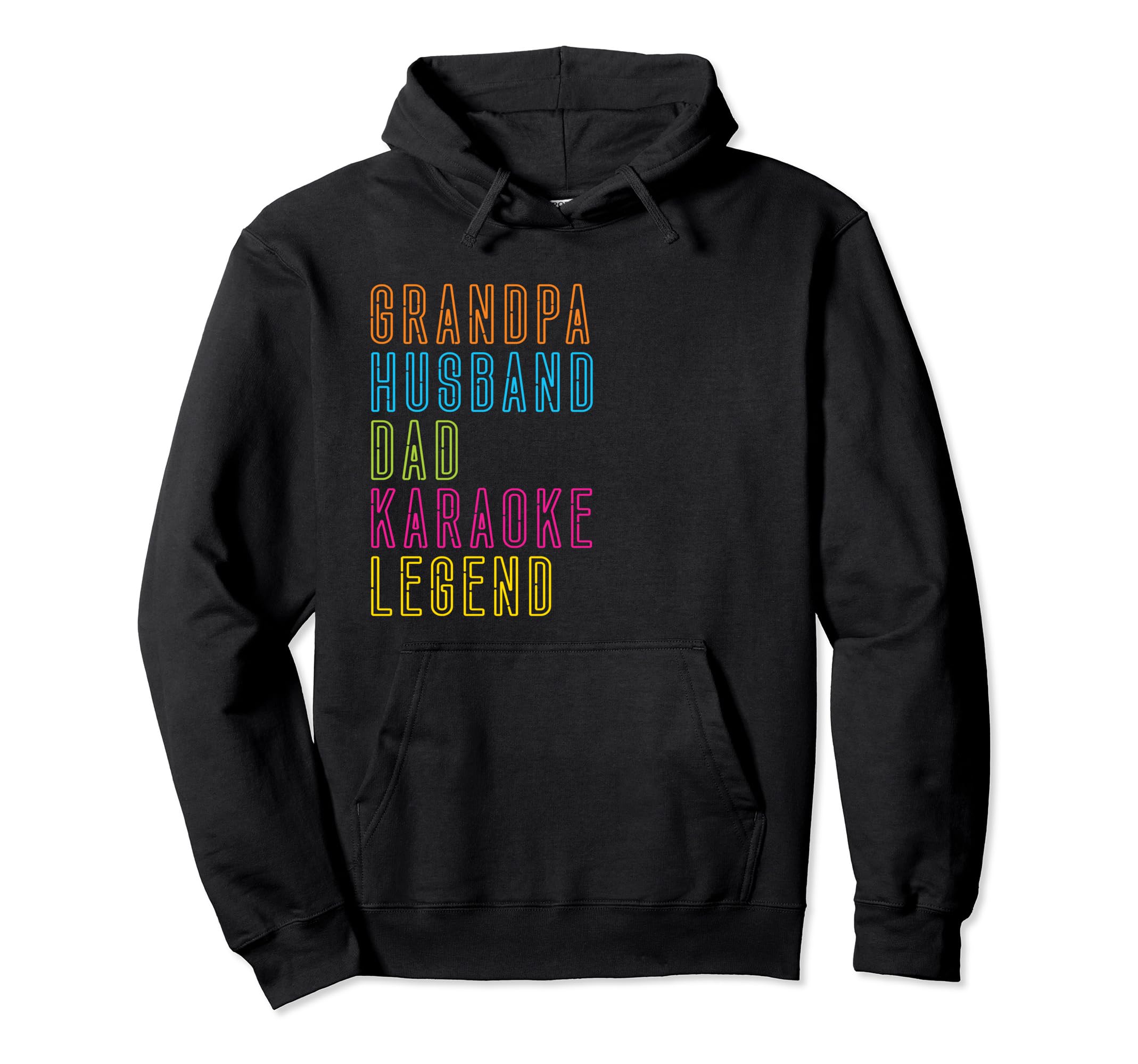 Grandpa Husband Dad Karaoke Legend Hoodie - Trendy Graphic Men Women - T-Shirt, Sweatshirt, Hoodie