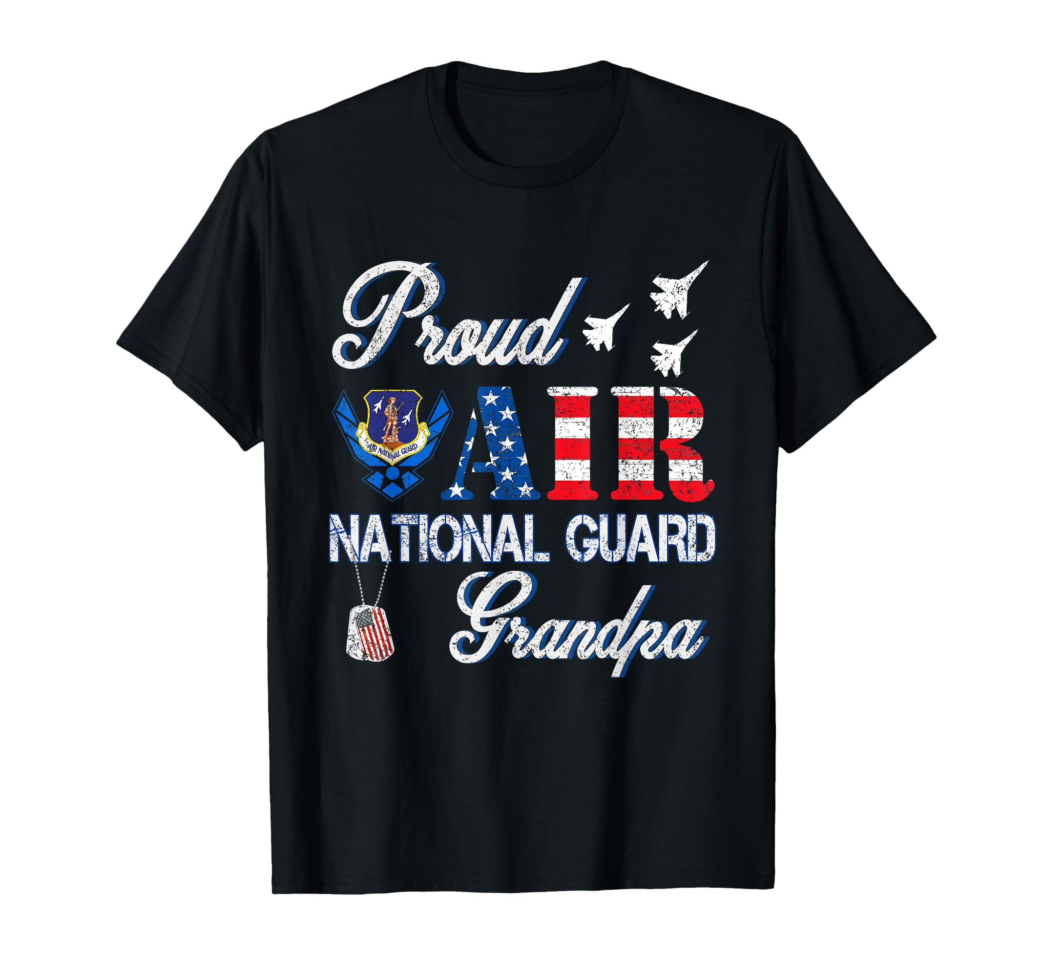 Proud Air National Guard Grandpa Air T-Shirt - Minimalist Print Men Women - T-Shirt, Sweatshirt, Hoodie