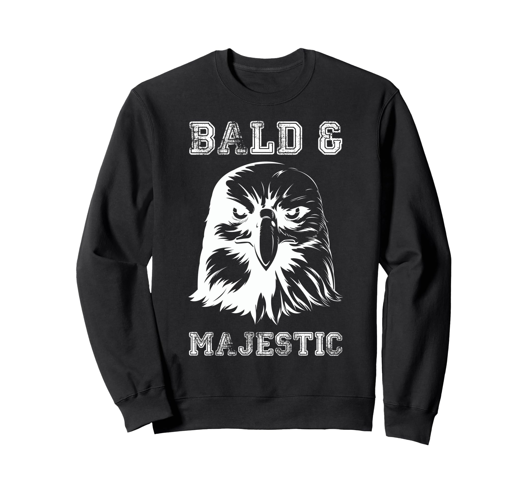 Bald Majestic Bald Guy Dad Funny Sweatshirt - Unique Graphic for Adults - T-Shirt, Sweatshirt, Hoodie