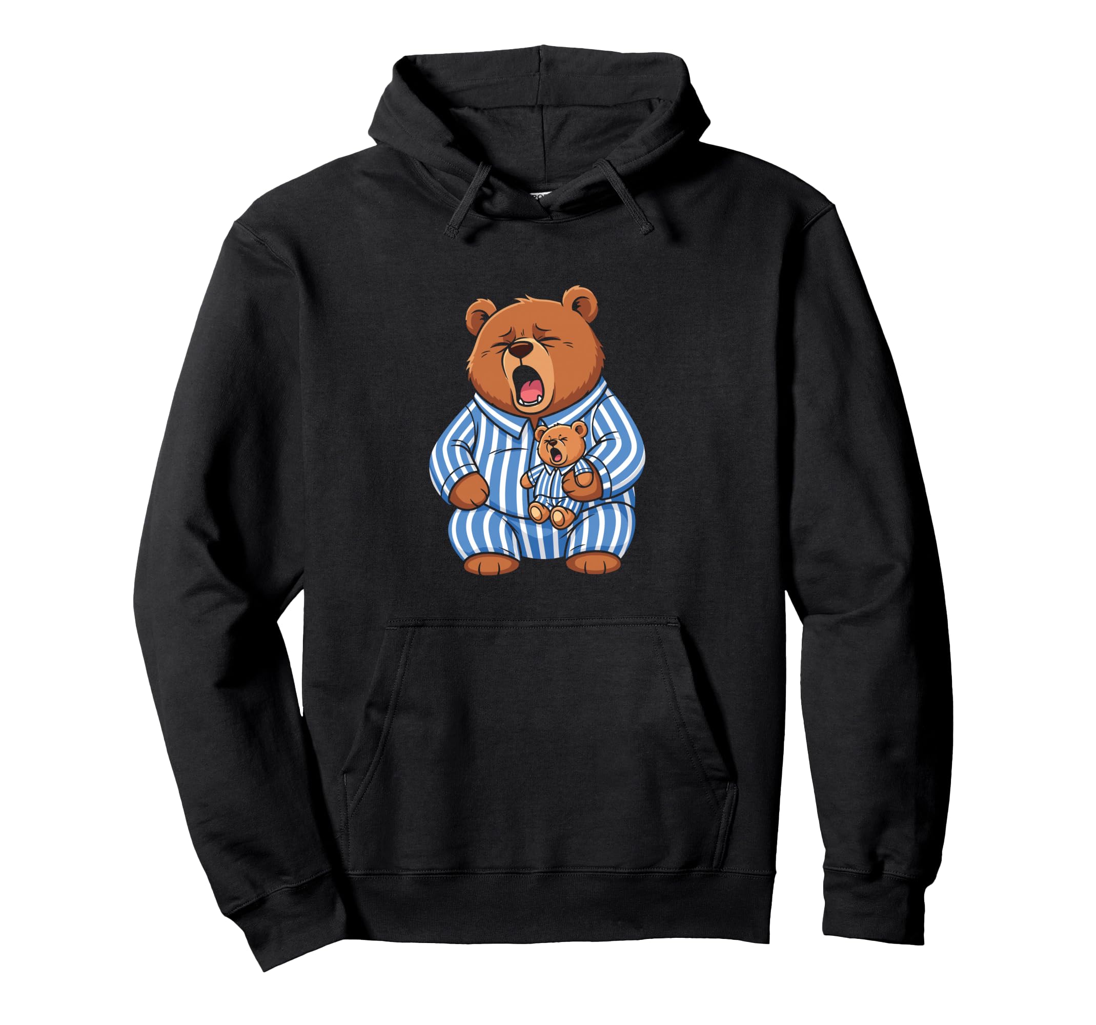 Tired Papa Bear Pajamas Sleep Hoodie - Streetwear Style Unisex - T-Shirt, Sweatshirt, Hoodie