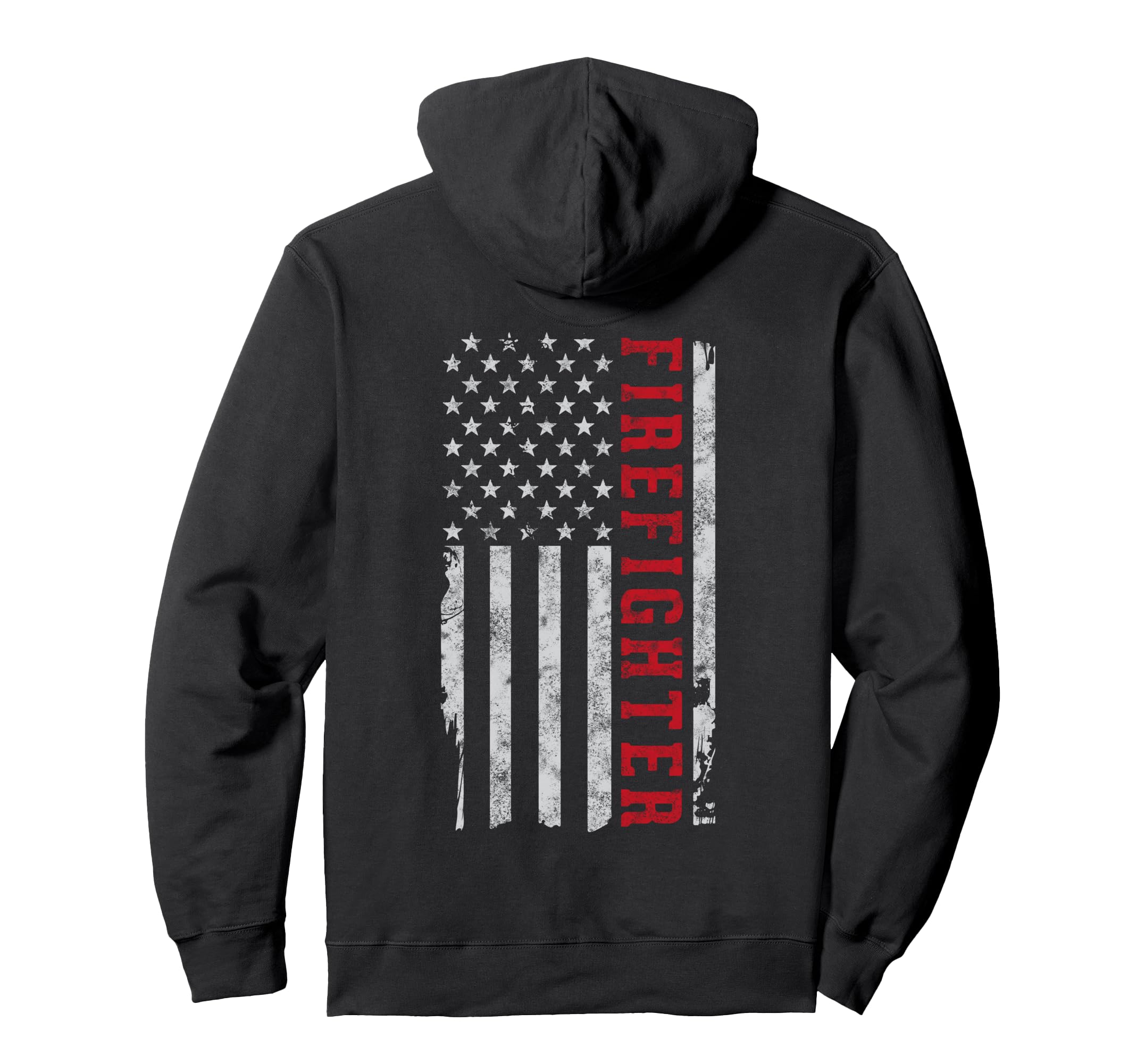 Thin Red Line Usa Flag Firefighter Hoodie - Aesthetic Graphic for Adults - T-Shirt, Sweatshirt, Hoodie