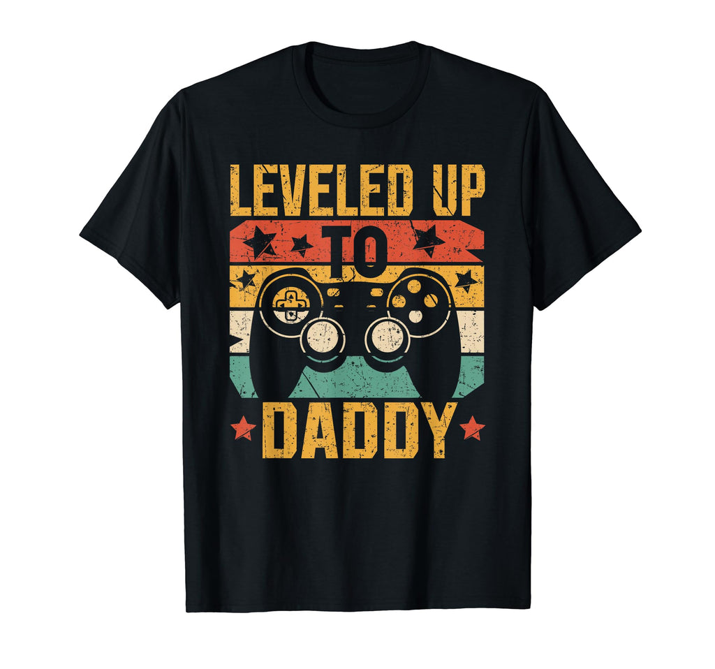 Leveled Up To Daddy 2024 Pregnancy T-Shirt - Minimalist Print for Adults - T-Shirt, Sweatshirt, Hoodie