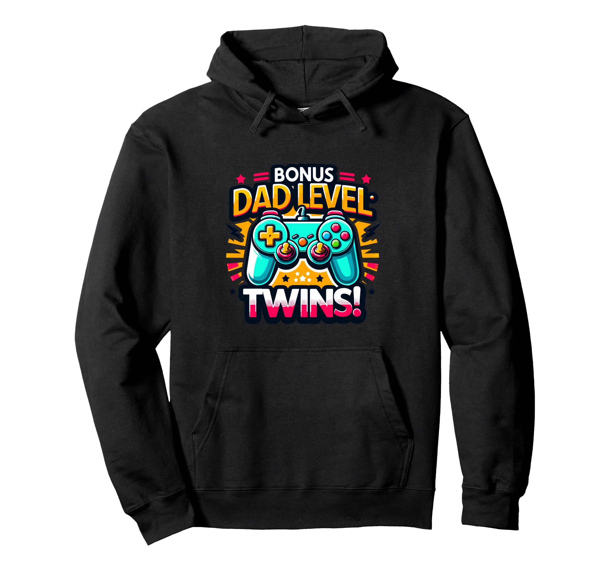 Dad Level Twins Funny And Playful Hoodie - Casual Everyday Wear for Adults - T-Shirt, Sweatshirt, Hoodie