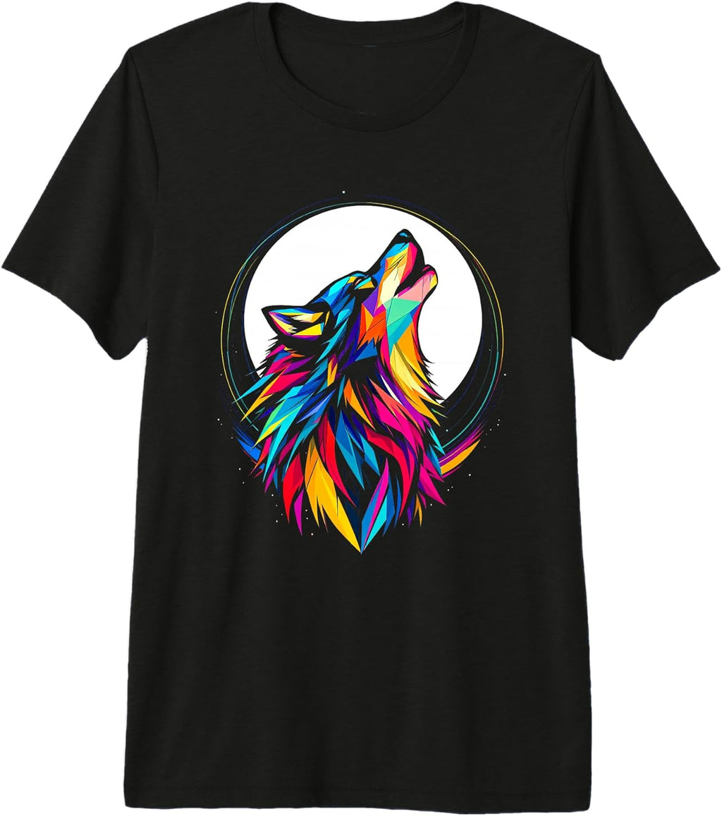 Minimalist Line Wolf Design - Adult & Kids T-Shirts, Sweatshirts & Hoodies apparel design preview 1