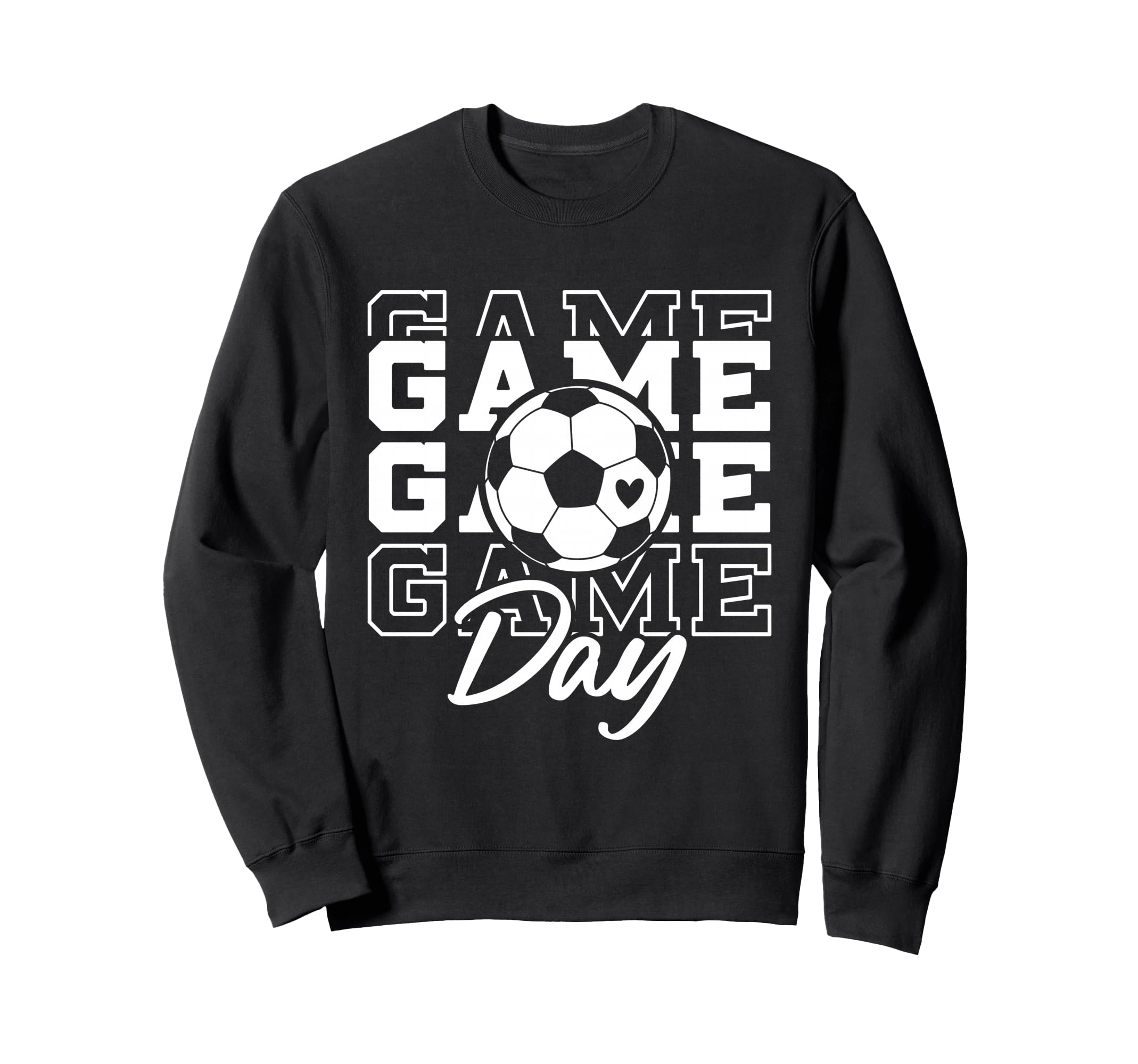 Game Day Soccer Ball Soccer Mom Sweatshirt - Fun Novelty Design for Adults - T-Shirt, Sweatshirt, Hoodie