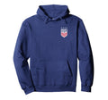 Usa Soccer Front Back Crest Navy Uswnt Hoodie - Novelty Apparel Men Women - T-Shirt, Sweatshirt, Hoodie