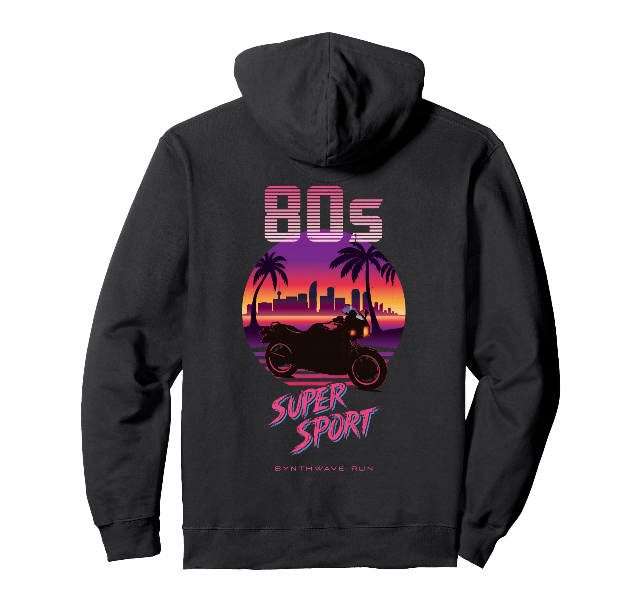 80S Supersport Synthwave Motorcycle Hoodie - Novelty Apparel Men Women - T-Shirt, Sweatshirt, Hoodie