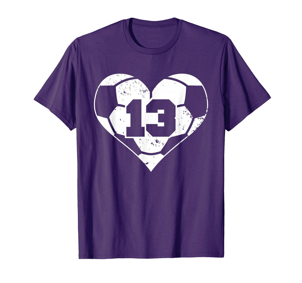 Soccer Number 13 Jersey Funny T-Shirt - Fun Novelty Design for Adults - T-Shirt, Sweatshirt, Hoodie