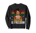 Education Is Freedom Black Sweatshirt - Minimalist Print for Adults - T-Shirt, Sweatshirt, Hoodie