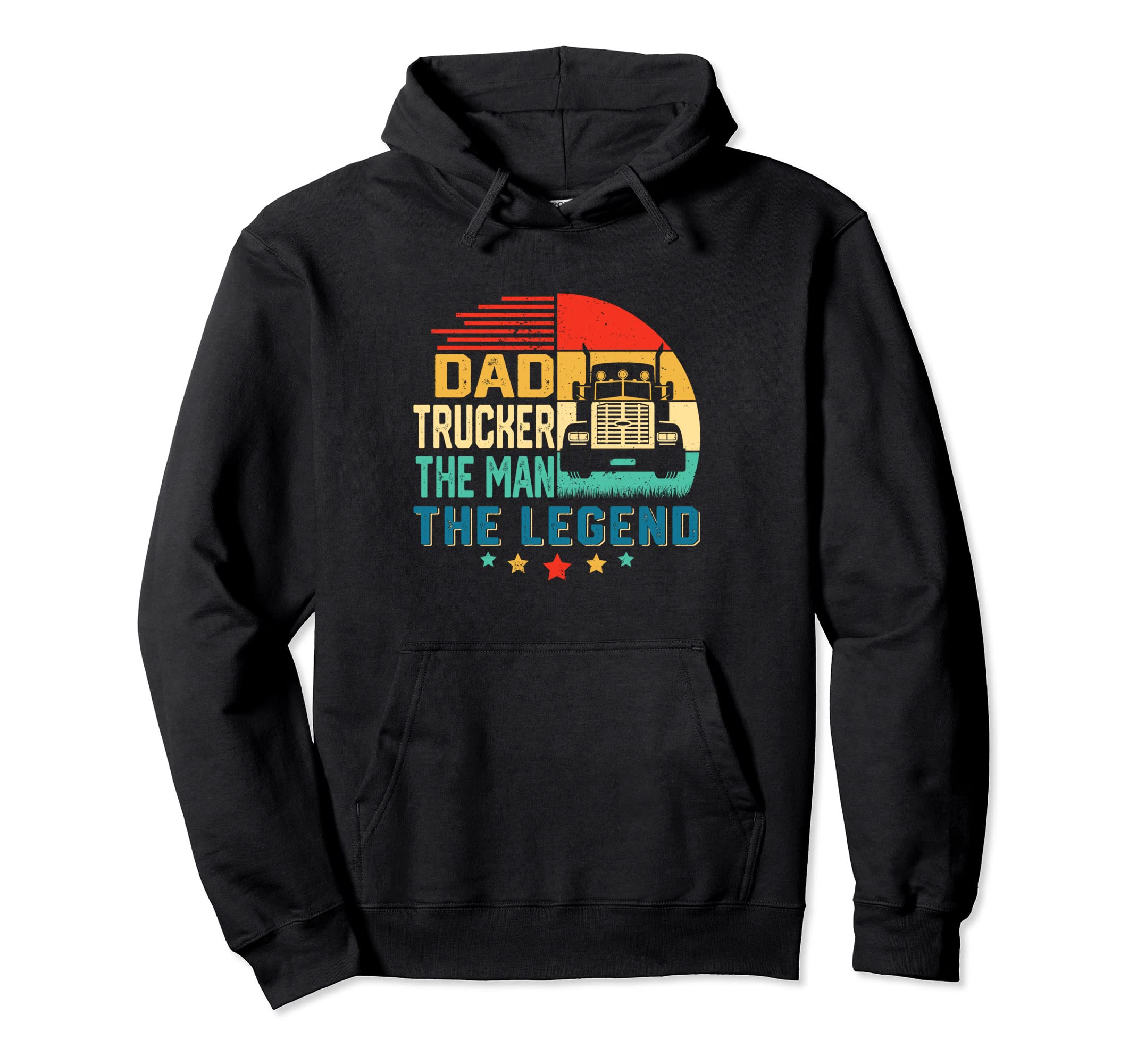 Dad Trucker Legend Hoodie - Unique Graphic for Adults - T-Shirt, Sweatshirt, Hoodie