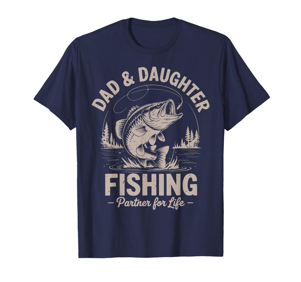 Dad Daughter Matching Fishing T-Shirt - Casual Everyday Wear for Adults - T-Shirt, Sweatshirt, Hoodie