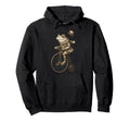Frog Dapper Penny Farthing Bike Dark Hoodie - Novelty Apparel Men Women - T-Shirt, Sweatshirt, Hoodie