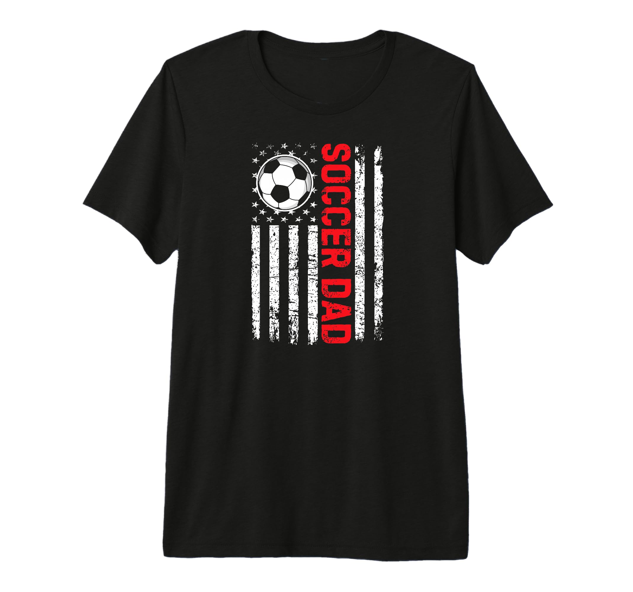 Mens Soccer Dad Flag Red Tri Blend T-Shirt - Graphic Print Unisex - T-Shirt, Sweatshirt, Hoodie