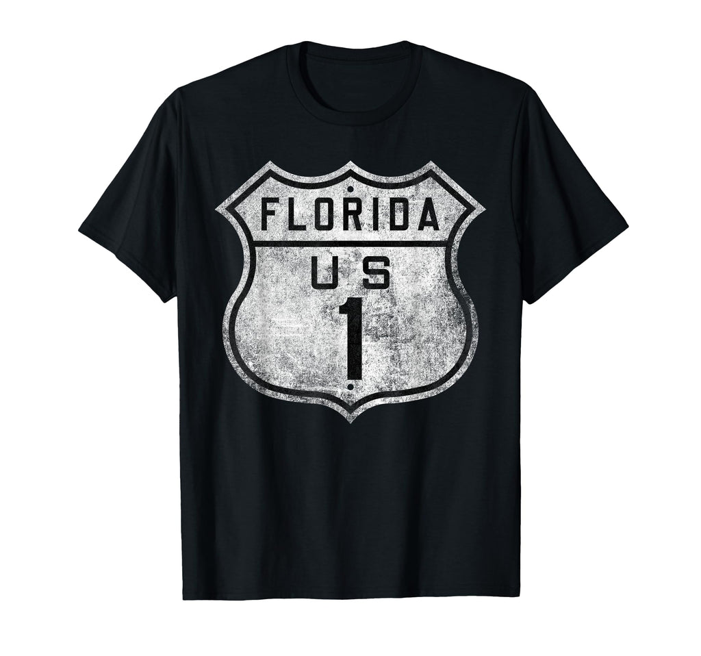 Florida Us Highway 1 State Road T-Shirt - Fun Novelty Design for Adults - T-Shirt, Sweatshirt, Hoodie