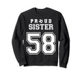 Number 58 Custom Proud Soccer Futbol Sweatshirt - Novelty Apparel Unisex - T-Shirt, Sweatshirt, Hoodie