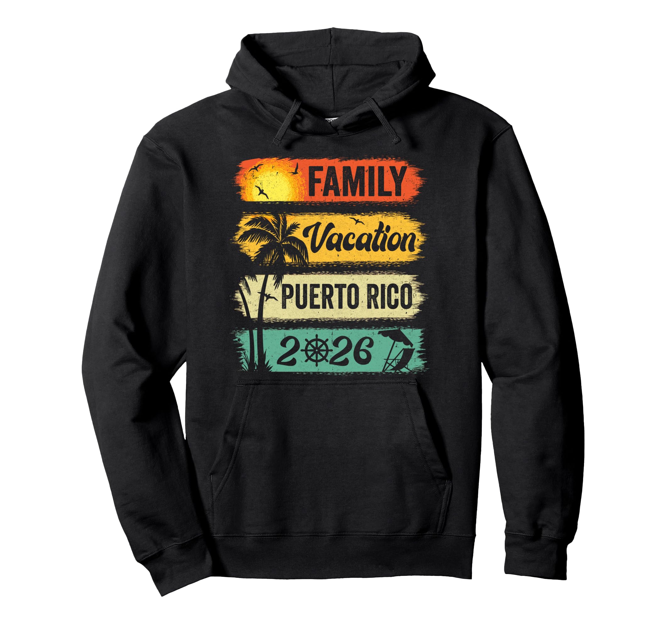 Family Puerto Rico Vacation 2026 Funny Hoodie - Unique Graphic for Adults - T-Shirt, Sweatshirt, Hoodie