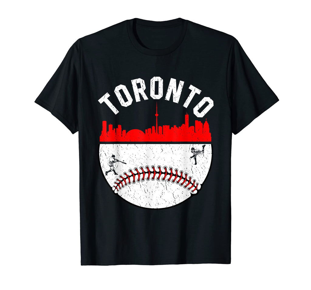 Toronto Cityscape Baseball T-Shirt - Fun Novelty Design Men Women - T-Shirt, Sweatshirt, Hoodie