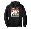 Twin Dad Father Two Dad Twins Hoodie - Custom Art Print Unisex - T-Shirt, Sweatshirt, Hoodie
