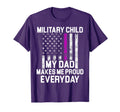 Military Child Month Purple Up Dad T-Shirt - Streetwear Style for Adults - T-Shirt, Sweatshirt, Hoodie