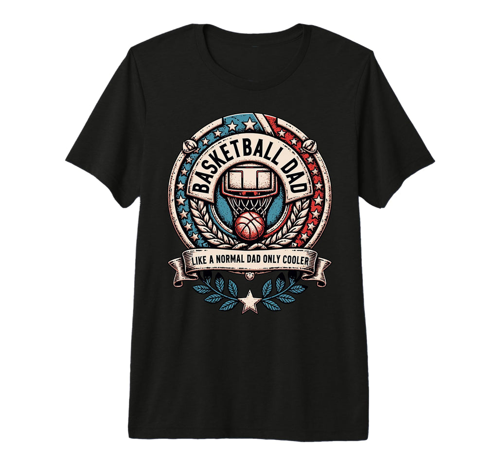 Fathers Day Basketball Dad Tri Blend T-Shirt - Novelty Apparel for Adults - T-Shirt, Sweatshirt, Hoodie