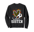 Soccer Sister Leopard Heart Colorful Sweatshirt - Custom Art Print Unisex - T-Shirt, Sweatshirt, Hoodie