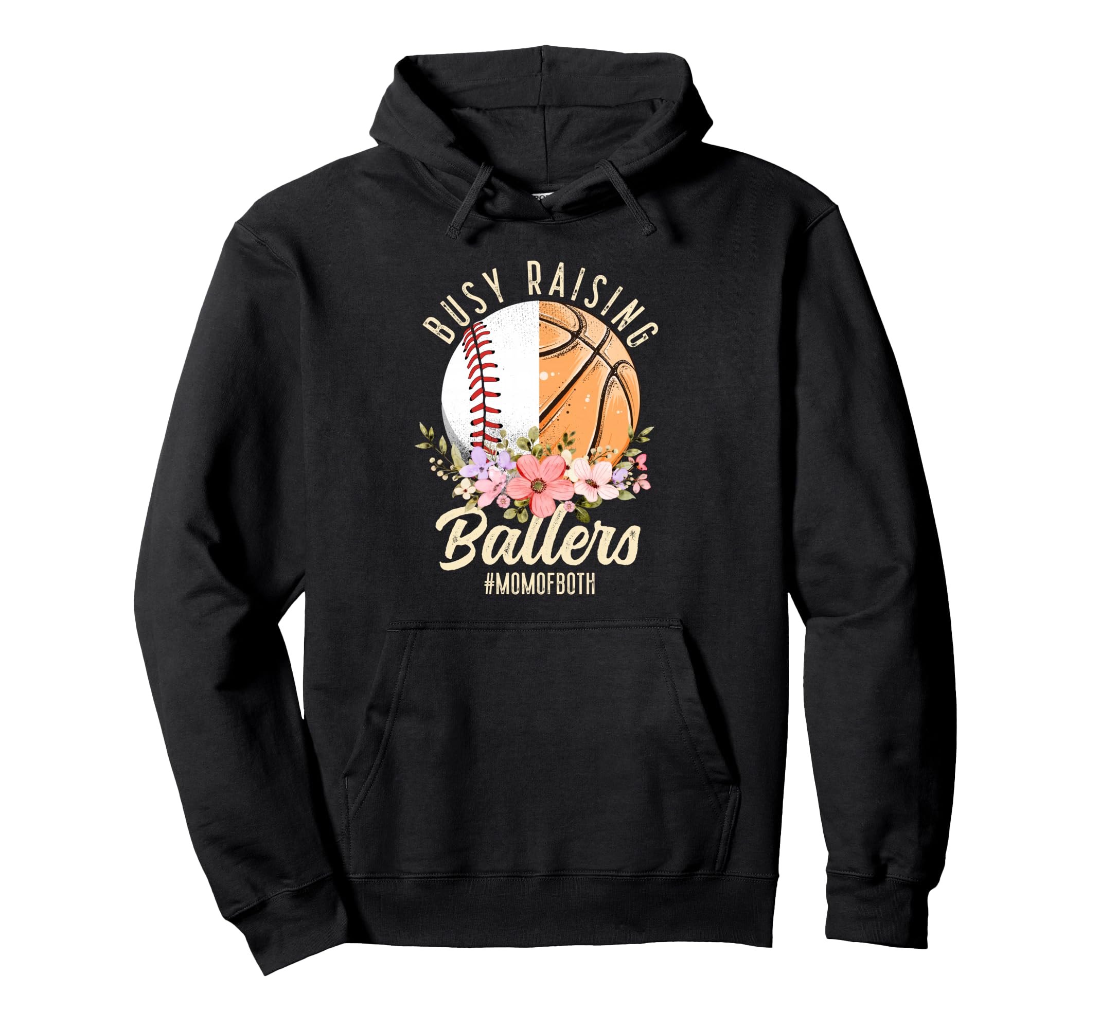 Baseball Basketball Mom Both Busy Hoodie - Streetwear Style for Adults - T-Shirt, Sweatshirt, Hoodie