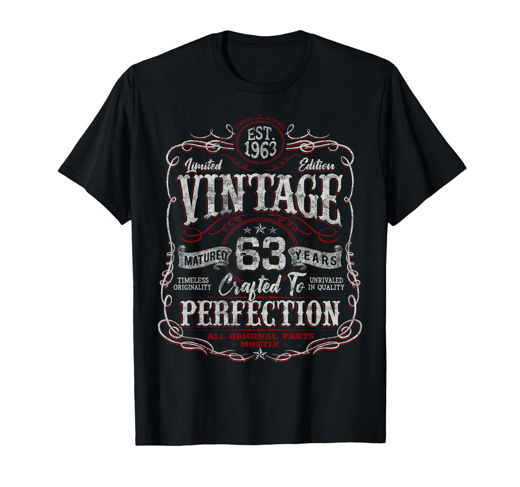 1963 63 Year Old 63Rd Birthday T-Shirt - Novelty Apparel Men Women - T-Shirt, Sweatshirt, Hoodie
