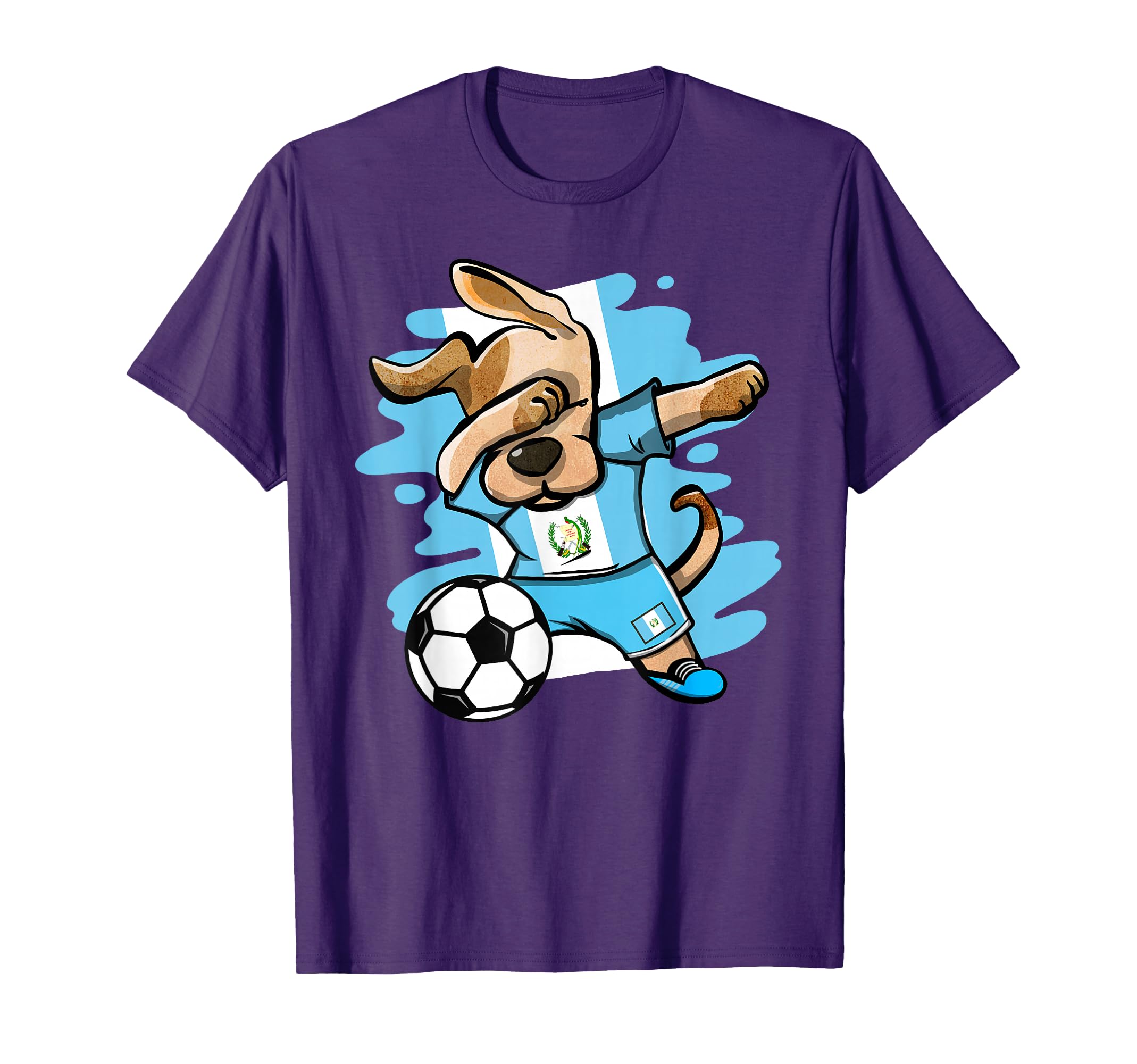 Dabbing Dog Guatemala Soccer Fans T-Shirt - Graphic Print Men Women - T-Shirt, Sweatshirt, Hoodie