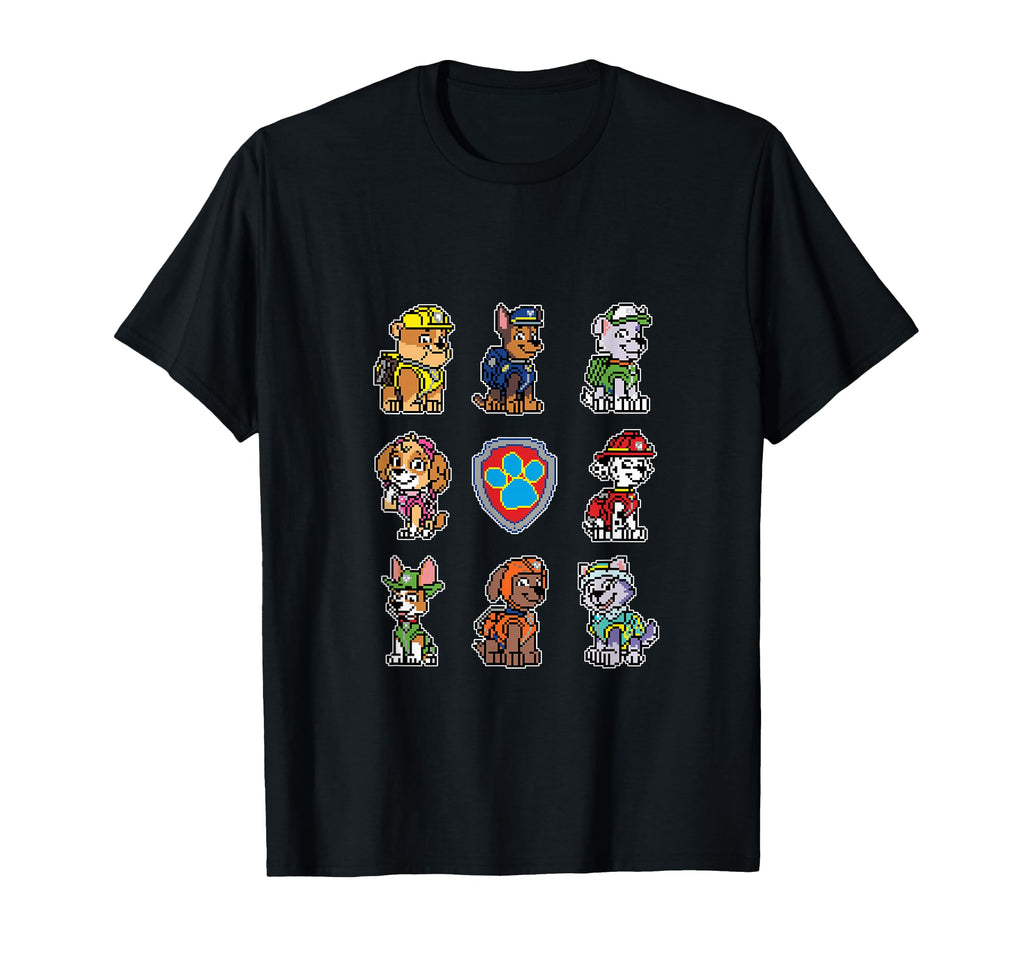 Paw Patrol 8 Bit Graphics Group T-Shirt - Aesthetic Graphic for Adults - T-Shirt, Sweatshirt, Hoodie