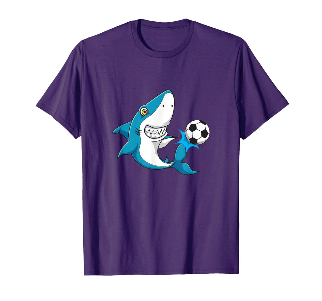 Soccer Player Shark Sports Animal Hoodie - Novelty Apparel for Adults - T-Shirt, Sweatshirt, Hoodie