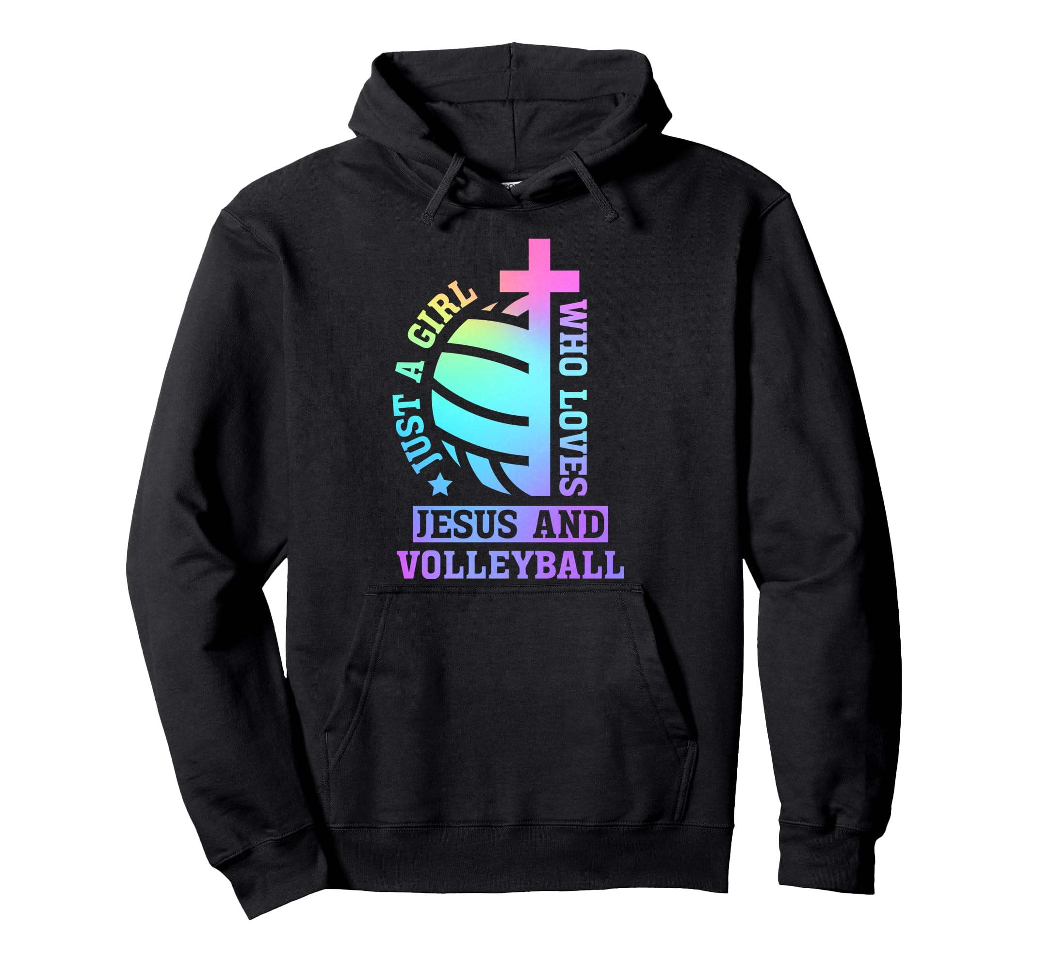 Just Who Loves Jesus And Volleyball Hoodie - Novelty Apparel Unisex - T-Shirt, Sweatshirt, Hoodie