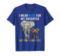 Mom Dad Autism Elephant I Wear Blue My T-Shirt - Graphic Print Unisex - T-Shirt, Sweatshirt, Hoodie
